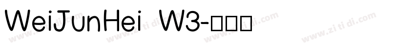 WeiJunHei W3字体转换